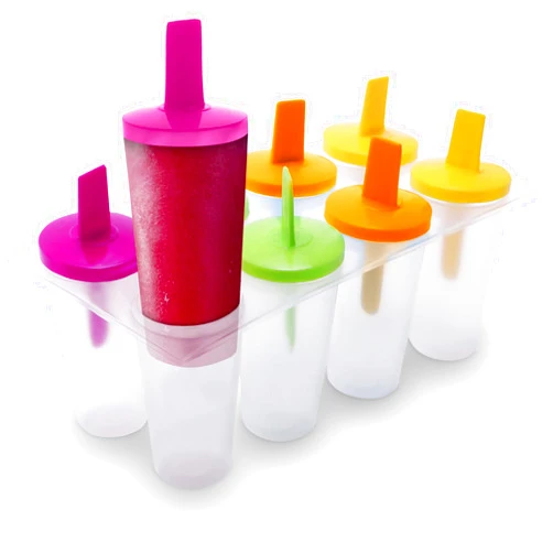 ALPENKOK Ice Cream Maker Ice Pop Mold - 8Pcs Baby Popsicle Maker Mini Ice Cream Popsicle Molds Reusable Ice Popsicle Sleeves for Kids - Popsicles Molds Ice Cream Mold Popsicle Holders for Kids