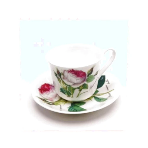 Roy Kirkham Redoute Rose Breakfast Cup and Saucer