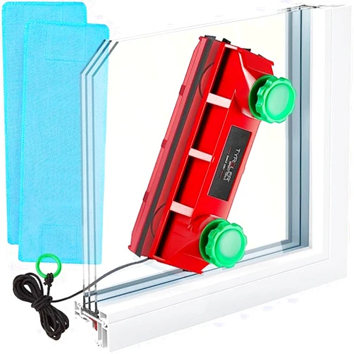 Tyroler Bright Tools Tyroler Magnetic Window Cleaner Tool | The Glider D4 Double-Sided Window Cleaner Tool Fits Windows 0.1