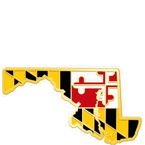 Crown Awards Maryland State Flag Pin, Maryland State Flag Lapel Pin Button