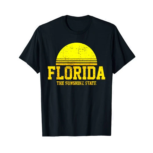 Sunshine Surf Love Florida Vintage Retro The USA US State Gift T-Shirt