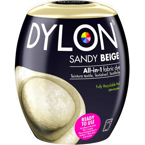 Dylon Washing Machine Fabric Dye Pod for Clothes & Soft Furnishings, 350g – Sandy Beige