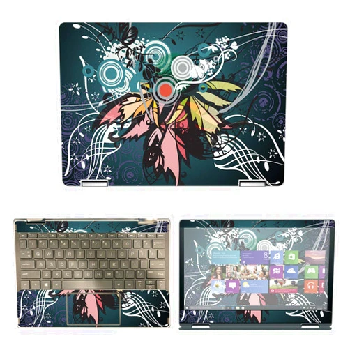 Decalrus - Protective Decal Floral Skin Sticker for HP Pavilion X360 11M-AP0013DX (11.6