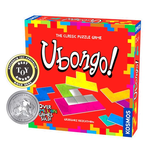 Thames & Kosmos Ubongo - Sprint to Solve The Puzzle | Family Friendly Fun Game | Highly Re-Playable | Quality Components (Made in Germany) , Orange