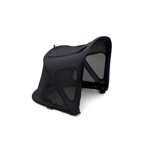 Bugaboo Breezy Sun Canopy, Extendable for Extra Coverage and Optimal Sun Protection, Water Repellent, Compatible with Fox/Cameleon 3/Lynx Strollers (Midnight Black)