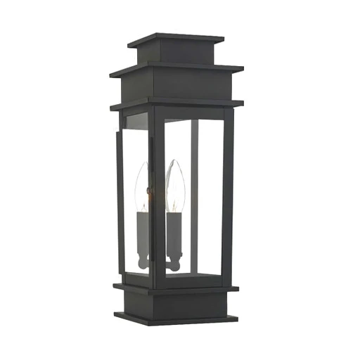 Livex Lighting 2013-04 Transitional One Light Outdoor Wall Lantern from Princeton Collection in Black Finish