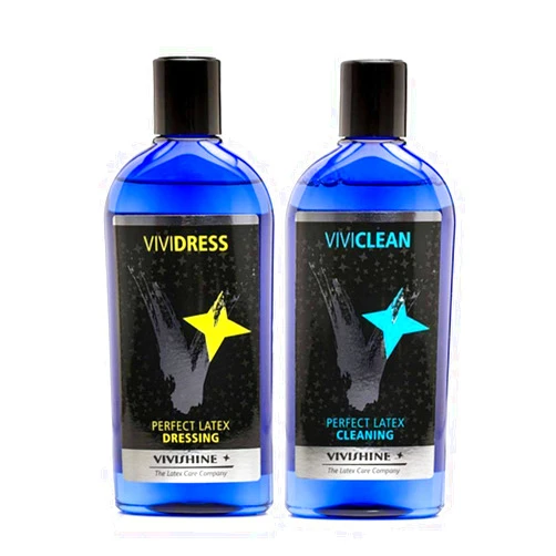 Vivishine Vividress 250ml - Viviclean 250ml Combo - for Latex Clothing