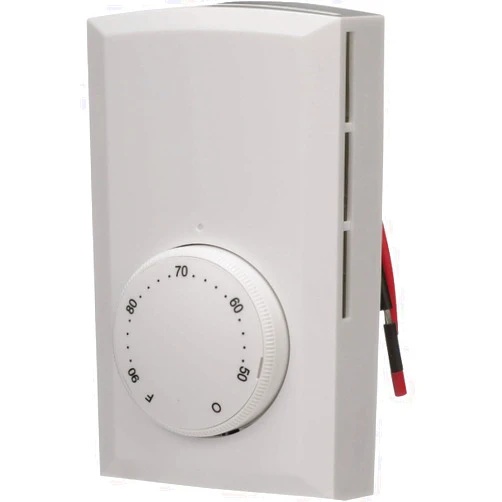 Cadet Double Pole Mechanical Wall Thermostat for Electric Heaters (Model: T522-W), 22 Amp, White
