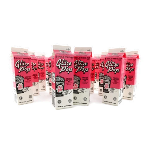 Gold Medal Cherry Pink Glaze Pop Frosted Popcorn Mix, 28 oz, 12 Count