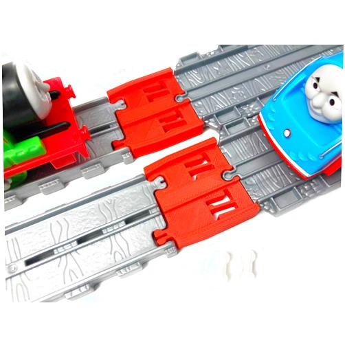 TrainLab Adapters Compatible with Thomas Adventures to Thomas Take-n-Play Train Tracks. Includes 2 Mini Dog Bones! (Red)