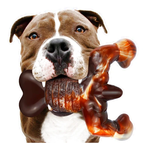 MOXIKIA Dog Chew Toys for Aggressive Chewers Almost Indestructible Dog Toys,Bacon Flavor,Tough Dog Bone Toys for Medium/Large Breed Dogs,Best Chew Toys to Keep Them Busy
