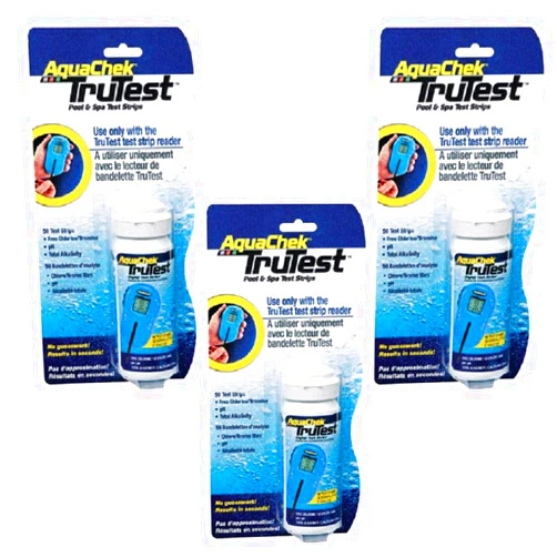 AquaChek 512138 TruTest Digital Reader Swimming Pool Spa Test Kit Strips Refill (3)