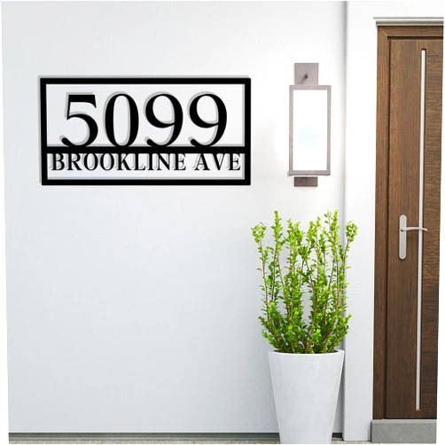Jvafk Personalized House Number Custom Metal Address House Numbers Modern House Number Sign for Outside