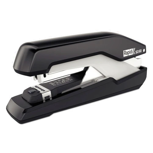 Swingline Stapler, Omnipress 60 Stapler, Press Anywhere for Easier Use, 60 Sheet Capacity, Black/Gray (5000590A)