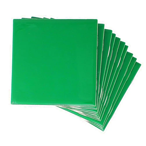 Tenedos Daltile Ceramic Tile 4.25 inch Subway Square 4x4 Shower Bathroom Kitchen Backsplash Box 10 Pieces (Emerald Green)