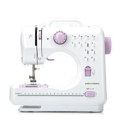 Astrowinter Mini Sewing Machine for Beginner by Astrowinter - Small Electric Sewing Machines with 2 Speed 12 Built-in Stitch Patterns AW-054-A1