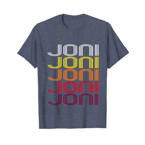Ann Arbor T-shirt Co. Joni Retro Wordmark Pattern - Vintage Style T-shirt T-Shirt