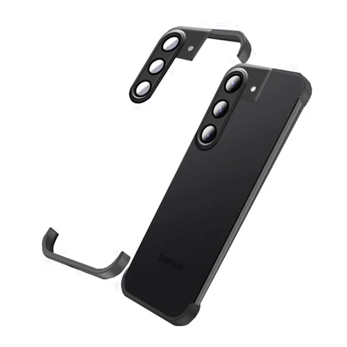 SONIGRA Ultra-Thin Frameless Galaxy S23 Case, Minimalist Case with Shockproof Corner, Personalized with Camera Lens Protector Soft Silicone Case Frameless Case for Samsung Galaxy S23 - Black