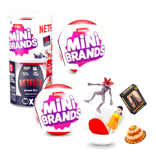 Mini Brands Netflix Capsule 2 Pack by ZURU, Surprise Toy with Collectible Minis, Blind Packaging, Iconic Show Themed Minis