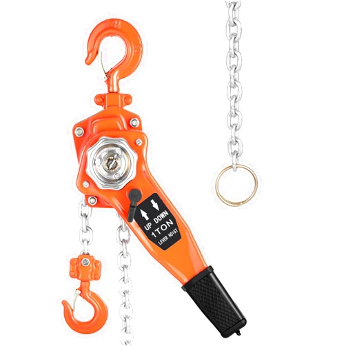 Kuailebuy Lever Chain Hoist 1 Ton 2205LBS Capacity,10FT Lift,Manual Ratchet Chain Puller Hoist with 2 Hooks for Building Garages Warehouse Automotive Machinery