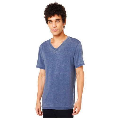 Lucky Brand Mens Venice Burnout V Neck Tee