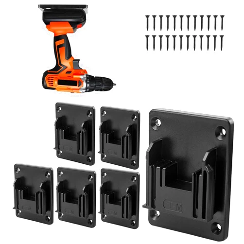 Meroukou 5 Packs Tools Drill Mount Holder, Compatible with Makita 18V Li-ion Drill Tools Holder Dock Hanger
