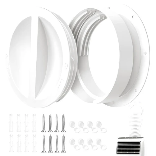 SZHY-LINK Dual Size Wall Mount Connector 6 and 6.5 Inches for Portable Air Conditioner Vent Ac Exhaust Hose Coupler Compatible 6 and 6.5 in Hose Accessories Plug White Off Season Cover Plug 1Pack