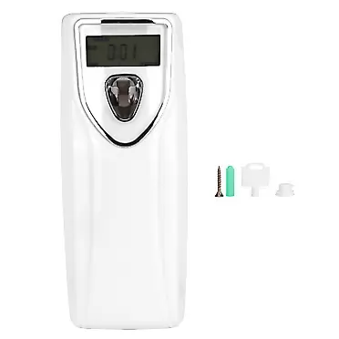 Garosa Automatic Air Fragrance Dispenser with Timer Wall-Mounted/Free-Standing Auto Air Freshener Perfume Sprayer Machine White LCD Screen