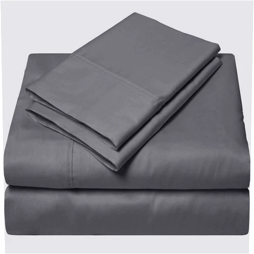 Pashmina Bedding,4PC Sheet Set, 800 Thread Count 100%, Egyptian Cotton,Comfortable and Luxurious Wrinle Free, Extra Soft, 8 inch Deep Pocket with Fitted Sheet (Gray, Queen)