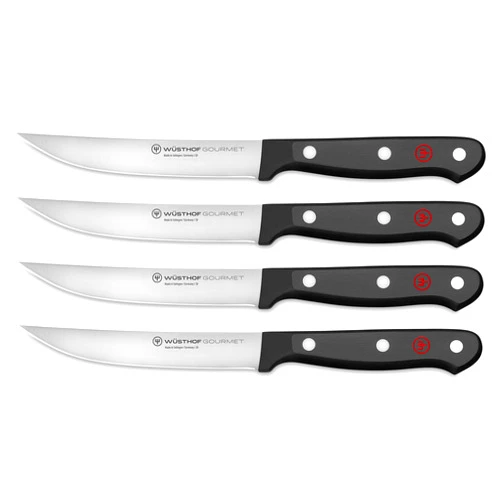 Wüsthof WÜSTHOF Gourmet 4-Piece Steak Knife Set, Black