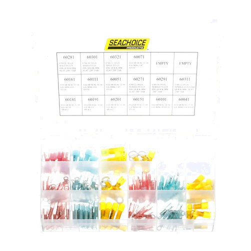 Seachoice Wire Terminal Heat Shrink Kit, 120 Piece, Clear