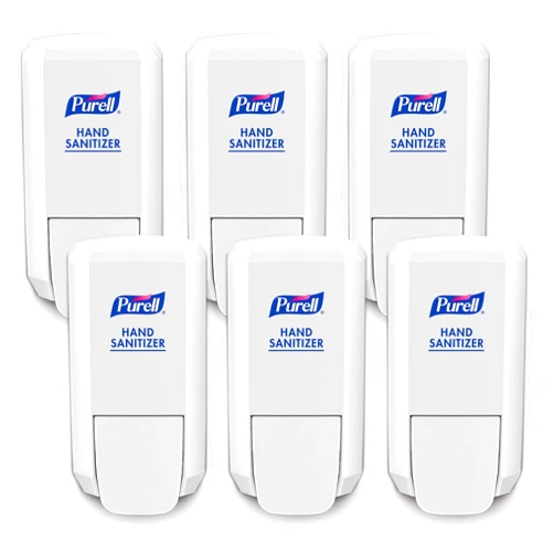 Purell CS2 Push-Style Hand Sanitizer Dispensers, White, Case of 6 Dispensers