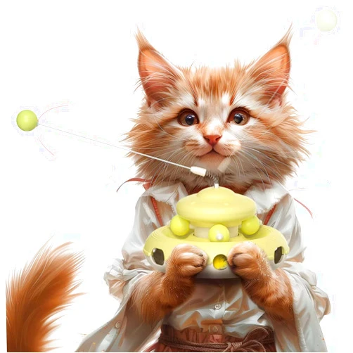 FFDOGGY Cat Interactive Toys for Indoor Cats Dancer Supplies Bored Young Kitten Teaser Wand Feather Boredom Toy Weight Loss Kitty Tracking Balls Birthday Gift Adult Pet Enrichment Self Play High Energy Vine2