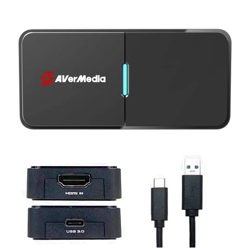 AVerMedia BU113 Live Streamer Cap 4K HDMI DSLR Video Capture Card for Content Creation - Capture and Stream in 2160p30, Record in 1080p60 HDR, USB Type-C, TAA/NDAA Compliant
