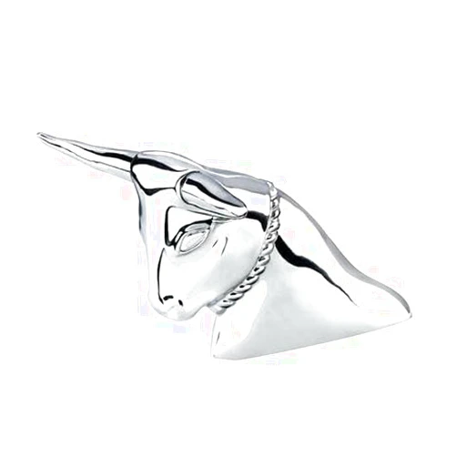 United Pacific 72034 Chrome Long Horn Bull Ornament