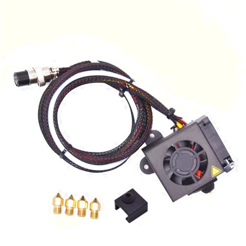 Creativity CR10 Hotend Assembled MK8 Extruder Kit Full Set (with 0.4MM Nozzles) Upgrade for 3D Printer CR 10/CR 10S/S4/S5 Replacement Parts