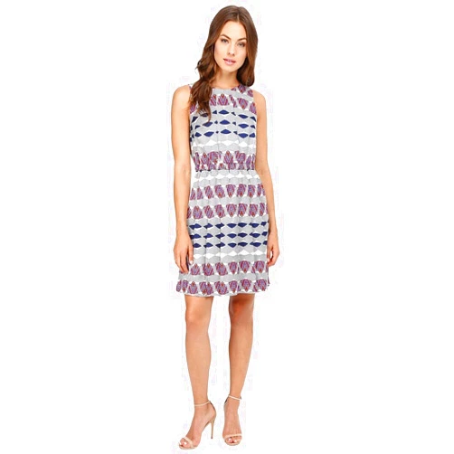 Donna Morgan Women's Elastic-Waist Wide-Pleat Dress