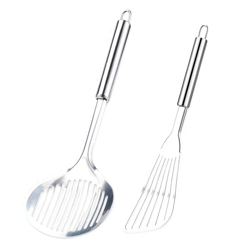 Tenta Kitchen Flexible Fish Turner Spatula, for Fish/egg/meat/dumpling Frying (Turner Set Of 2)