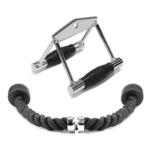Yes4All Tricep Press Down Cable Machine Attachment Set, LAT Pulldown Attachment, Cable Machine Accessories for Home Gym