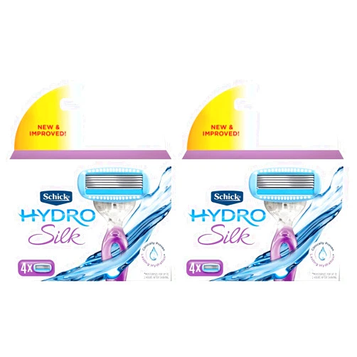 Schick Hydro Silk Cartridges 4 ea (Pack of 2)