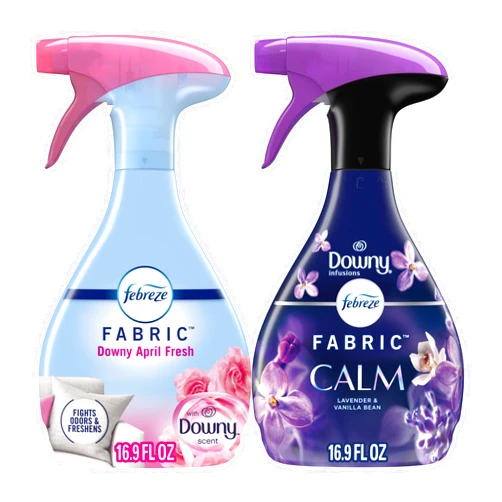 Febreze Odor-Fighting Fabric Refresher, Downy Calm and Downy April Fresh, 16.9oz, 2 pack