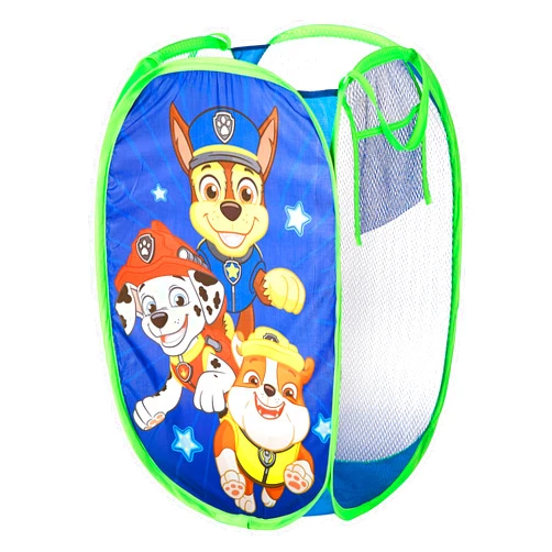 Idea Nuova Nickelodeon Paw Patrol Chase, Rubble and Marshall Pop Up Hamper with Durable Carry Handles, 21'' H x 13.5'' W X 13.5'' L