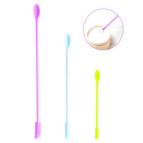 Bremorou Cosmetic Spatula 3 Pcs Tiny Spatula Silicone Makeup Spatula Small Mini Spatula For Cosmetics Reusable Thin Jar Spatula Food Scraper For Cosmetics Cooking Baking Kitchen Gadgets