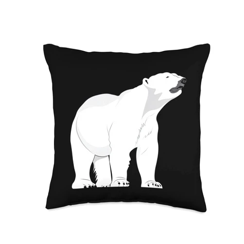 Eisbär Arktis Shirts Polar Bear Arctic Throw Pillow, 16x16, Multicolor