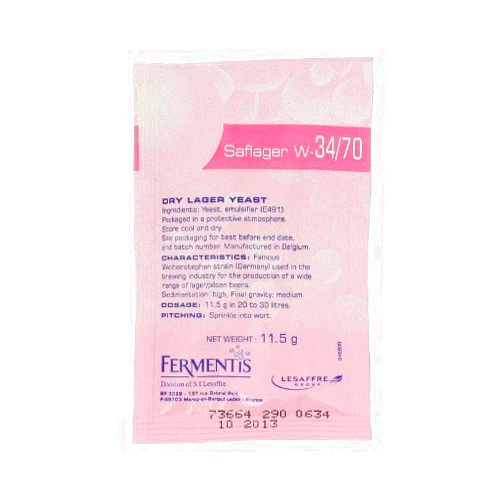 Fermentis Saflager W34/70 Dry Lager Yeast - 11.5g by Fermentis