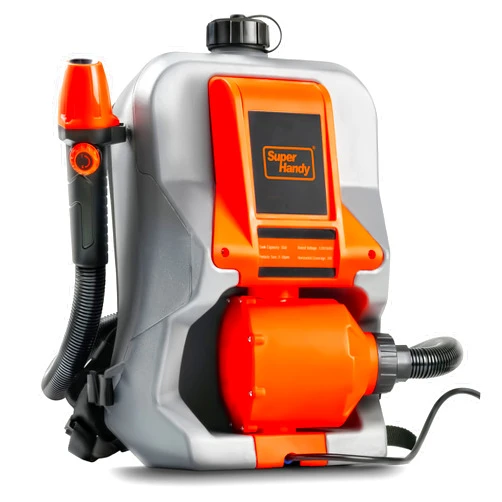 SuperHandy PRO ULV Fogger, Corded Backpack Garden Mist Sprayer, 2.6GAL 1-15GPH - UPGRADED Hose & Turbo Jet Spray Nozzle - for Lawncare, Disinfectant, Hydroponics