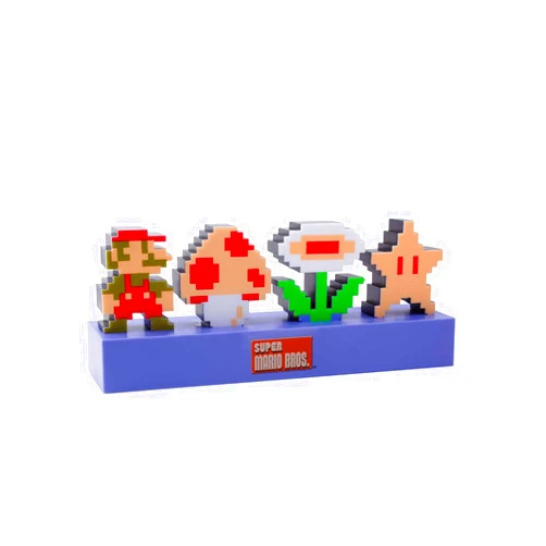 Paladone Super Mario Bros Icons Light, Sound Reactive Mode, Decorative Light Up Super Mario Figure Bedroom Accessories & Decor