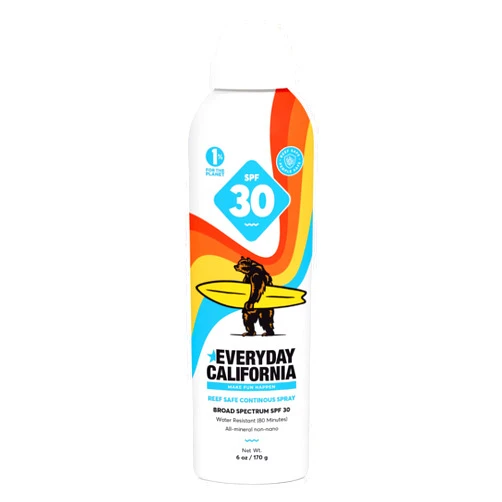 Everyday California SPF 50 Reef Safe Mineral Spray Sport Sunscreen - Water Resistant Zinc Sunblock Free of Oxybenzone - Coral Reef Friendly UVA/UVB Broad Spectrum Sunscreen & Protector (6oz)