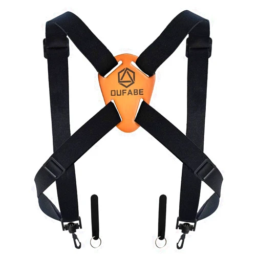 OUFABE Binocular Harness Strap, X-shaped Adjustable and Deluxe Bino Chest Straps for Hunting, Fits for Carrying Binocular, Cameras, Rangefinders and More