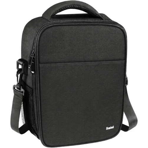 Hsmienk Lunch Box for Men, Large Lunch Bag for Adults Water Resistant Insulated Lunch Bag, Reusable Lunch Box Portable Lunchbox Tote Bag with Adjustable Shoulder Strap for Office Work, Black